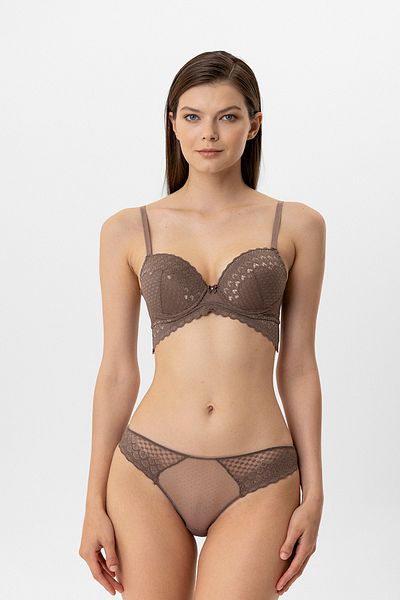 Pierre Cardin 4830 Milan Push Up Lace Balconette σουτιέν και στρινγκ / Σετ φανταχτερών εσωρούχων