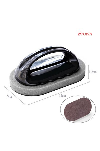 Choice Oval Brown Brush Magic Kitchen Sponge Brush Melamine Sponge Cleaning Brush Descaling Knife Pan Pot C