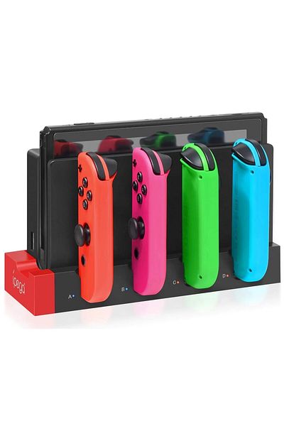 Choice Red Ipega Pg-9186 Joycon Charging Dock Station For Switch&oled - Charges Up To 4 Controllers, Compat