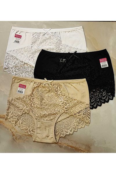 don & seza Large Size Lace Panties Set of 3