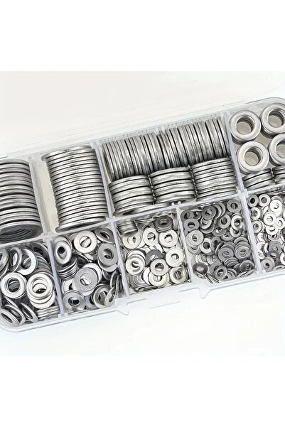 Choice مجموعة غسالات مسطحة من الفولاذ المقاوم للصدأ 304 مكونة من 580 قطعة بال...