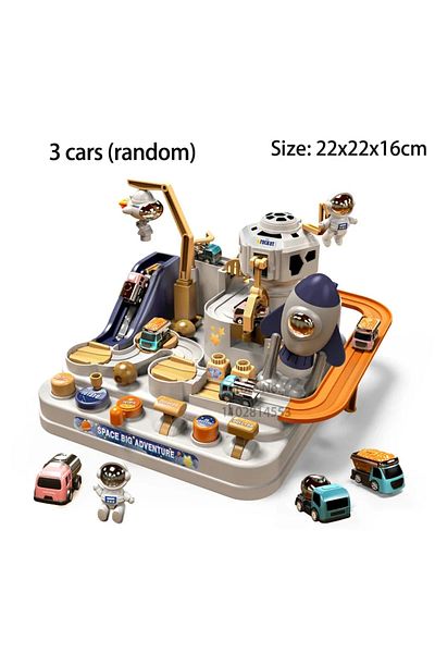 Choice A-555-2-3-car Racing Rail Car Model Educational Toys Children Track Adventure Game Brain Mechanical