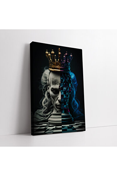 KOSS Dijital Pictură pe pânză de șah abstractă surreală, decor de perete de l...