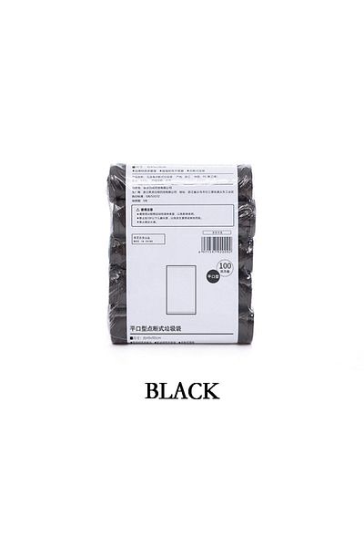 Choice Black 5 Rolls 1 Pack 100pcs Household Disposable Trash Pouch Kitchen Storage Garbage Bags Cleaning W
