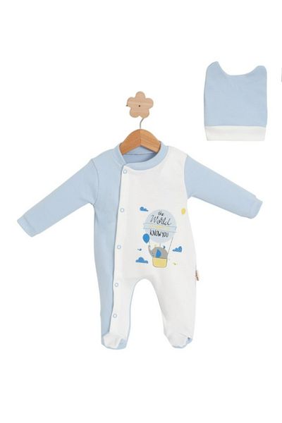 BEREKET BABY 0-6 Months Baby Romper - Cotton, Long Sleeve, Snap Fastener Bereket Baby