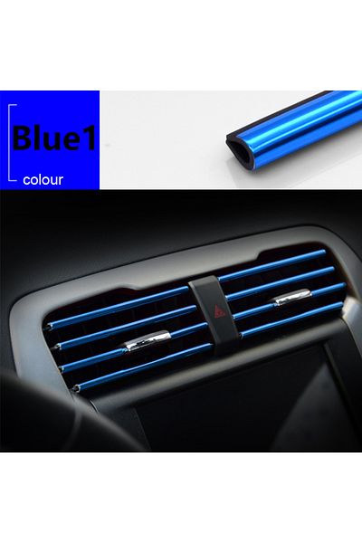 Choice Blue 10pcs 20cm Car Air Conditioner Outlet Decorative U Shape Moulding Trim Decor Strips Car Styling