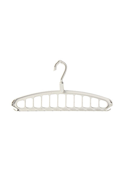 Choice علاقة ملابس بيضاء متعددة الفتحات، قطعة واحدة، موفرة للمساحة، مناسبة لل...