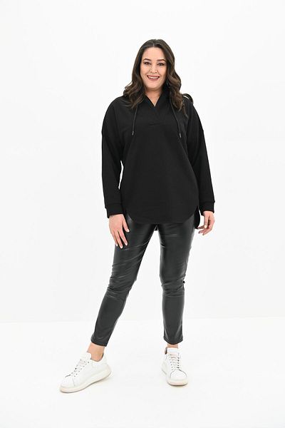 Koza Butik Women's Large Size Hooded Oversize Sweatshirt 1895-25