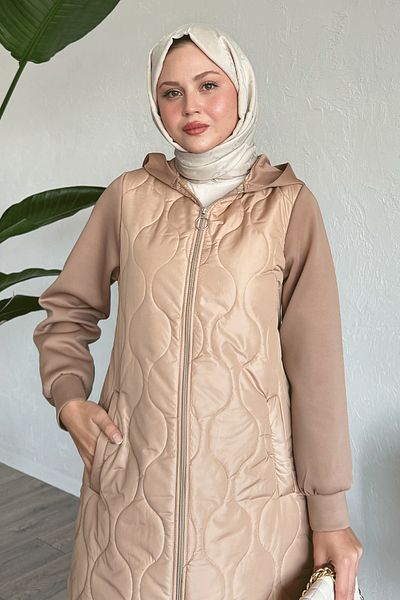InStyle Καπιτονέ Καπάκι Scuba Camel με γαρνιτούρα