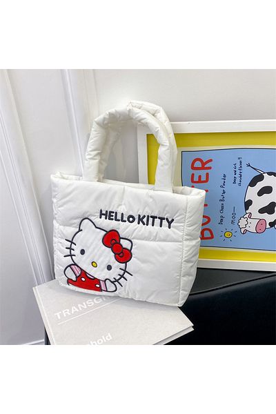 Choice Hello Kitty Sanrio Down Bag Kuromi Cinnamoroll Melody Cartoon Anime Hellokitty Handbag Crossbody Cos
