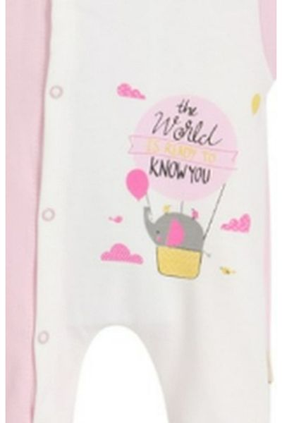 BEREKET BABY 0-6 Months Baby Romper - Cotton, Long Sleeve, Snap Fastener Bereket Baby