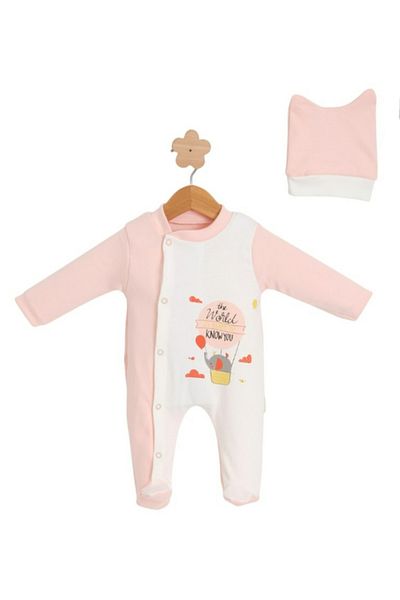 BEREKET BABY 0-6 Months Baby Romper - Cotton, Long Sleeve, Snap Fastener Bereket Baby