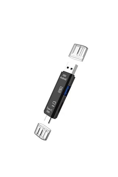 Choice Black 5 In 1 Multifunction Usb 3.0 Type C Usb Micro Usb Sd Tf Memory Card Reader For Android Iphone