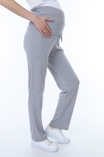 Luvmabelly Myra8501 Adjustable Waist Maternity Casual Home Pants -grey