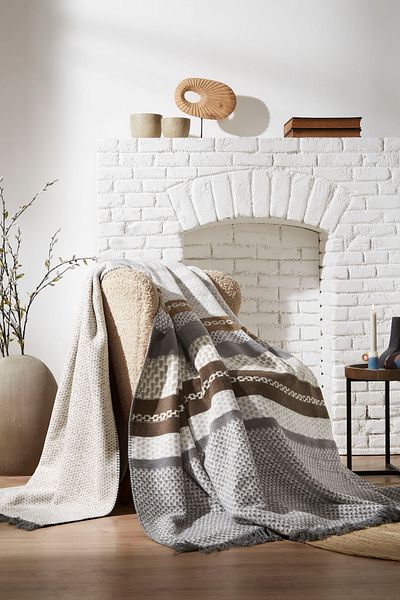 Özdilek Özdilek Fagure Retaz Single Cotton Blanket 150X200 cm
