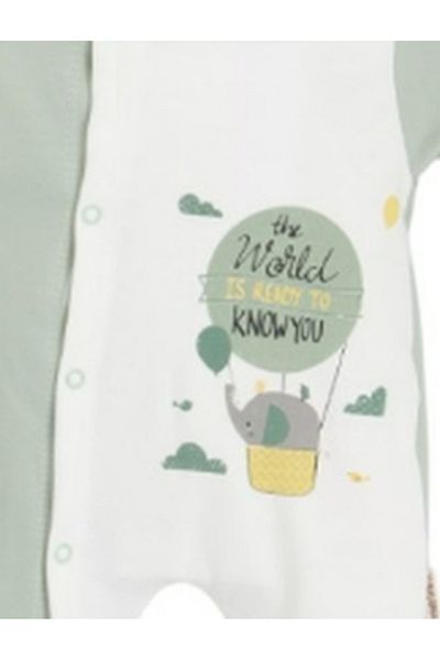 BEREKET BABY 0-6 Months Baby Romper - Cotton, Long Sleeve, Snap Fastener Bereket Baby