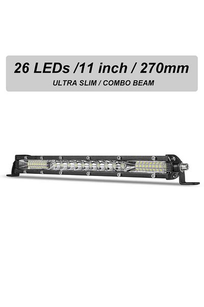 Choice شريط إضاءة LED رفيع مقاس 10 بوصات، شريط إضاءة LED للطرق الوعرة 12 فولت 24 فولت/ضوء عمل للسيارة والشاحنات 4x4