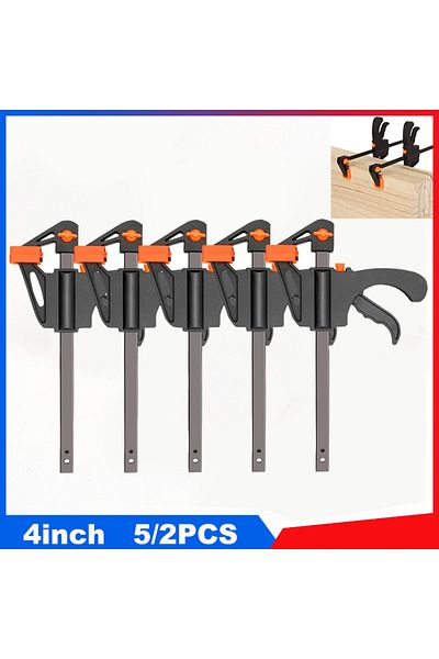 Choice 4inch 5pc 5/2pcs Woodworking Work Bar 4 Inch Clamp Clip Set Hard Quick Ratchet Release Clip Diy Carp