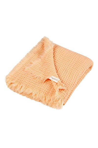 tinylamb Brighton 100X120Cm Organic 4 Layer Peach Color Muslin Blanket