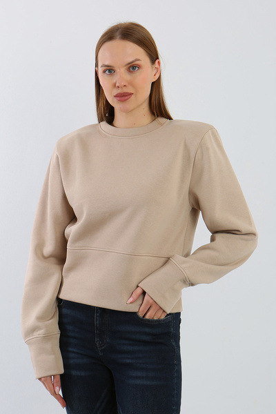 La Sarta Luna Women's Padded Stone Color Sweat