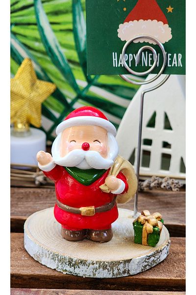 Rota Hediyelik Christmas Santa Claus Note Holder Gift Christmas Note Photo Holder Office Decoration Ornament