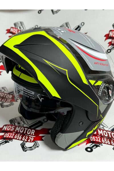 nos motors NOS MOTOR NCR Çene Açılır Kask (ECE BELGELİ)