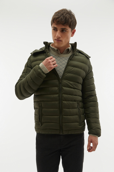 Mudo Quilted Stand Collar Hooded Puffer Jacket