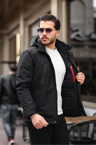 Delpino Ανδρικό παλτό Thermal Softshell με αδιάβροχο και αντιανεμικό