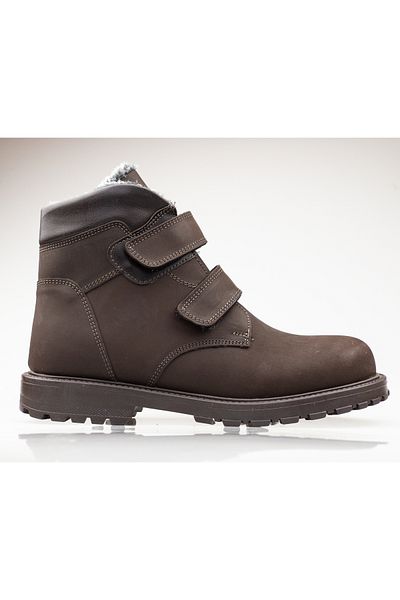 JOJO KIDS unisex παιδικές μπότες από γνήσιο δέρμα, μπότες εφήβων, μπότες velcro, μπότες με εσωτερική γούνα