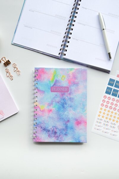 Martius Art A5 Sert Kapak Spiralli Süresiz Planlayıcı Ajanda Motivasyon Sayfa...