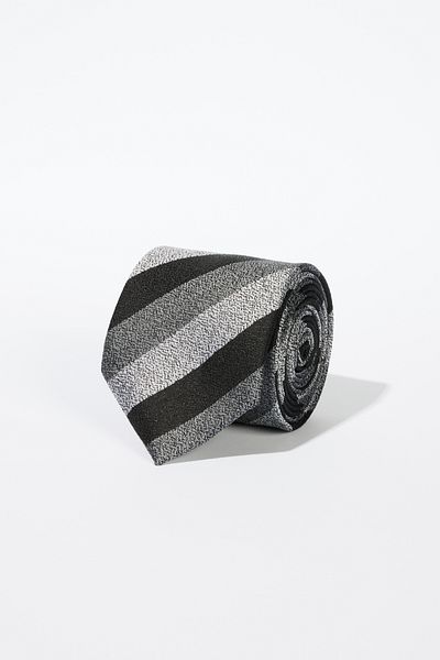 ALTINYILDIZ CLASSICS Men's Black-Grey Patterned Tie
