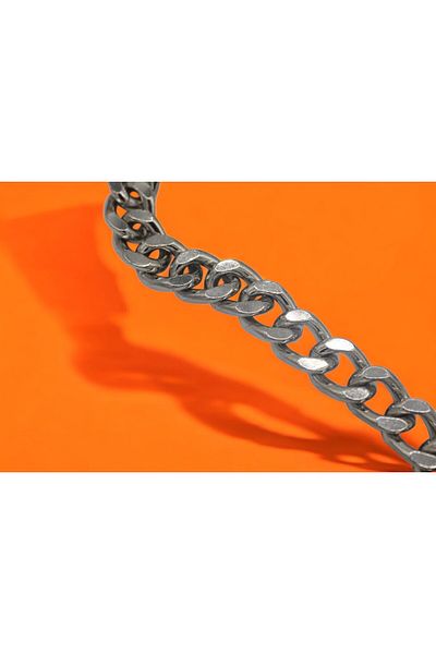 Anatolia Large Breed Leather Handle Dog Walker Chain (100cm)