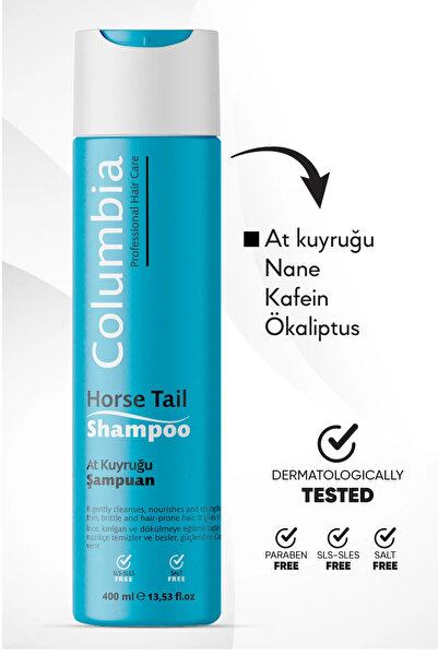 Columbia At Kuyruğu Bitki Özlü Dökülme Karşıtı, Uzamaya Yardımcı Dolgunlaştırıcı Şampuan 400 ml