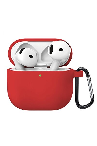 Microsonic Airpods 4.Nesil / ANC Liquid Silicone Lansman Kırmızı