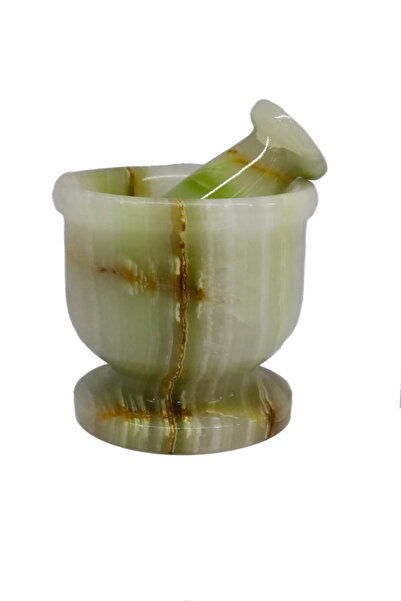 taru pasaj El Yapımı Oniks Doğal Taş Ayaklı Havan - Dekoratif ve Şık Mutfak Gereci