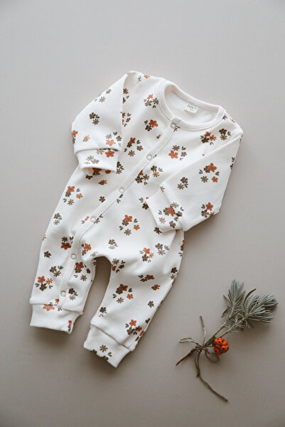 DoDo'S Baby Floral Patterned Organic Camisole Baby Romper