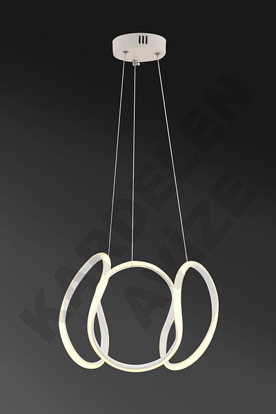 KARDELEN AYDINLATMA AVİZE Kardelen 3-Color White Drop Pendant Lamp Modern Led Chandelier