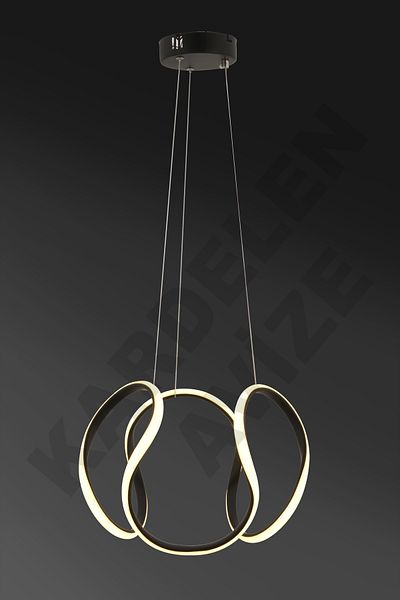 KARDELEN AYDINLATMA AVİZE Kardelen 3-Color Black Drop Pendant Lamp Modern Led Chandelier