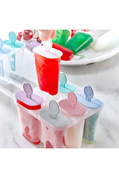 Dükkanönü Meybuz Plastlife KP-158 6-Piece Ice Cream Mold Set