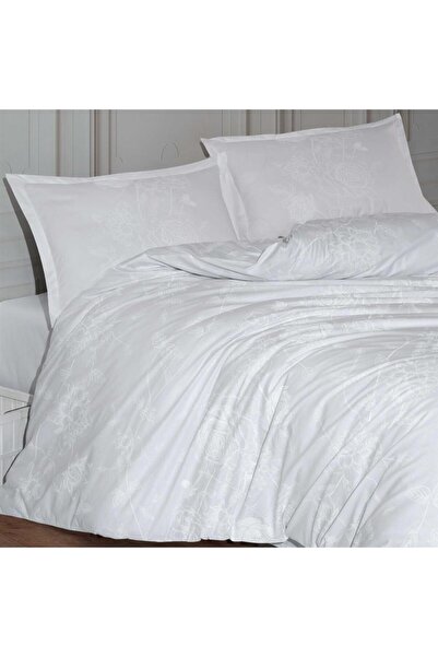 DENİZLİ ÇEYİZ Arnor White - Clasy Double Ranforce Duvet Cover Set