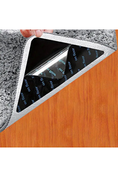 skoofed 8'li Halı Kaydırmayan Bant - Üçgen Kilim Paspas Halı Altı Tutucu Kıvr...