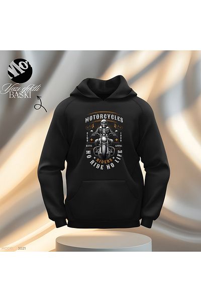 Gölge Store Text pentru motociclist Design personalizat reflectorizant - Hanorac Slimfit pentru bărbați și femei