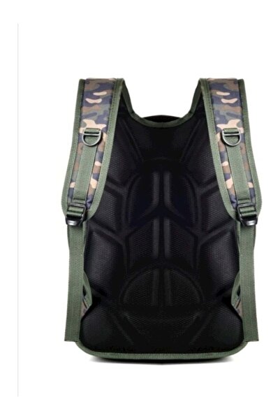 Relaxion Unisex Yeşil Kamuflaj Yarasa Sırt Çantası 2228