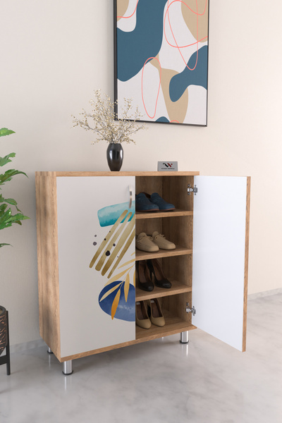 Hediyeler Kapında Harmony 4 Raflı Ayakkabılık Antre Hol Çok Amaçlı Ayakkabı Dolabı