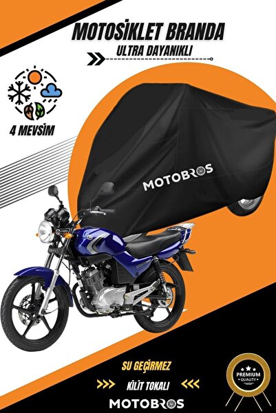 Motobros دراجة نارية متينة مقاومة للماء باللون الأسود من Yamaha Ybr - نسيج دائم