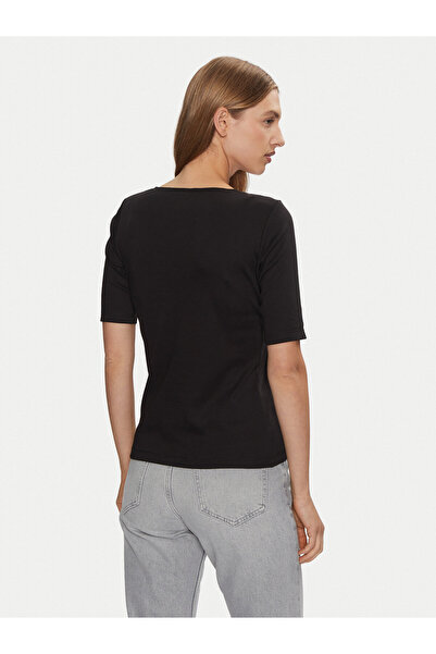 Calvin Klein Kadın Yuvarlak Yaka Kısa Kollu Slim Fit Siyah Body K20K208050-BEH