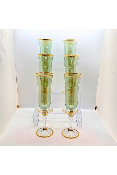 Tırtıl Home Züccaciye Symphony Glass Set of 6 Green
