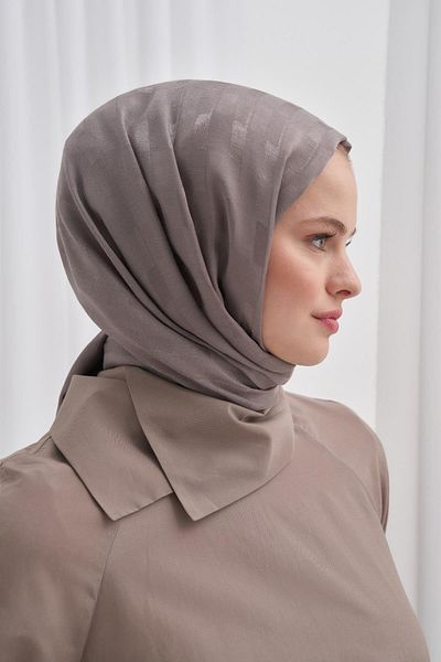 carell Șal italian mătăsos cenușiu jacquard gri
