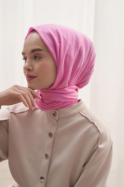 carell Pink Organic Wrinkled Shawl
