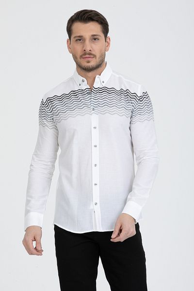 Klothy Men's Summer Striped Shirt